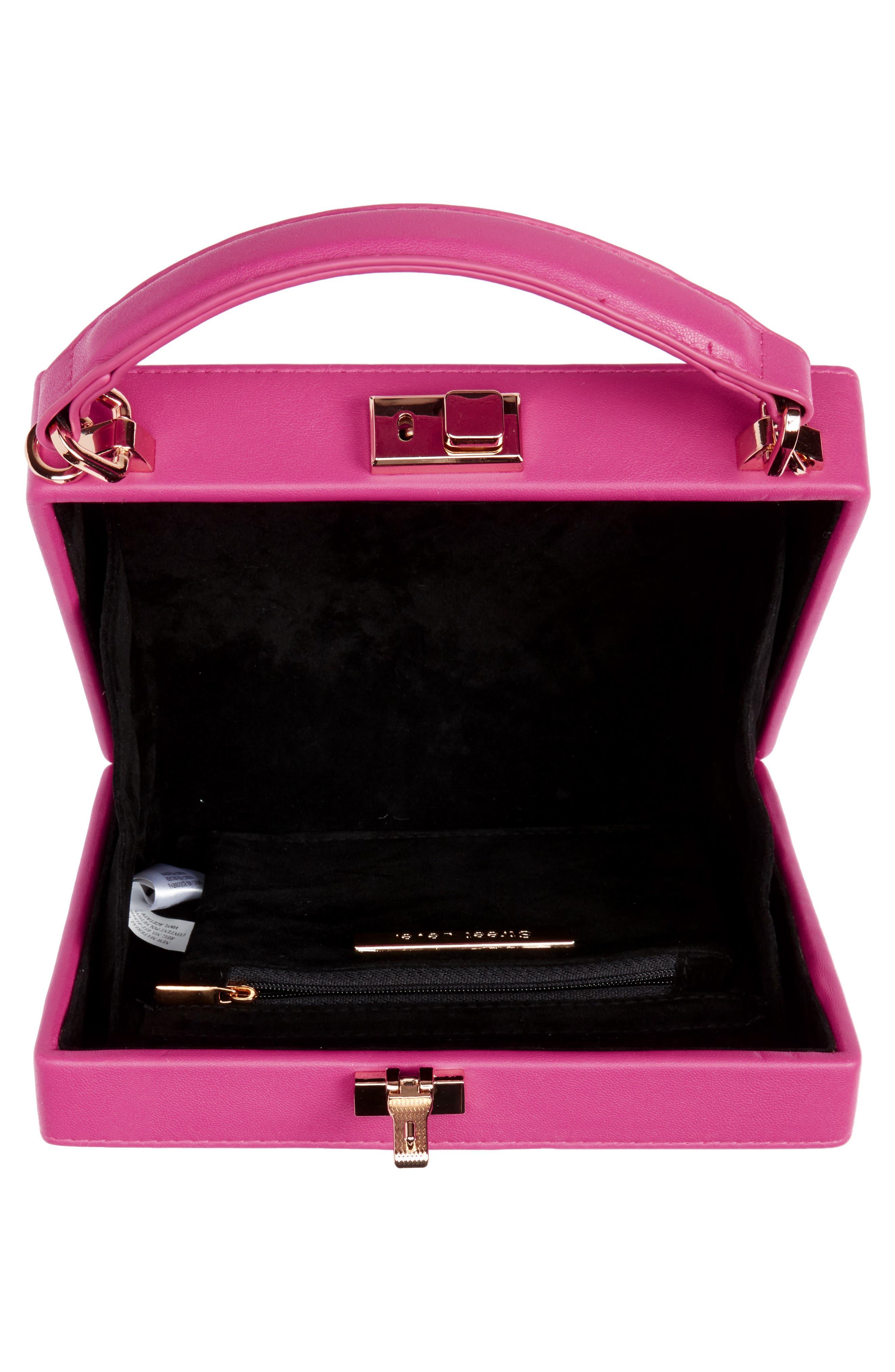 Faux Leather Crossbody Bag, Alternate, color, FUSCHIA