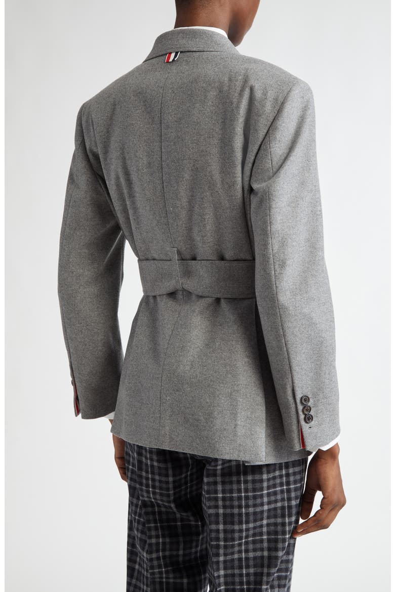 Wool Flannel Safari Jacket, Alternate, color, LIGHT GREY