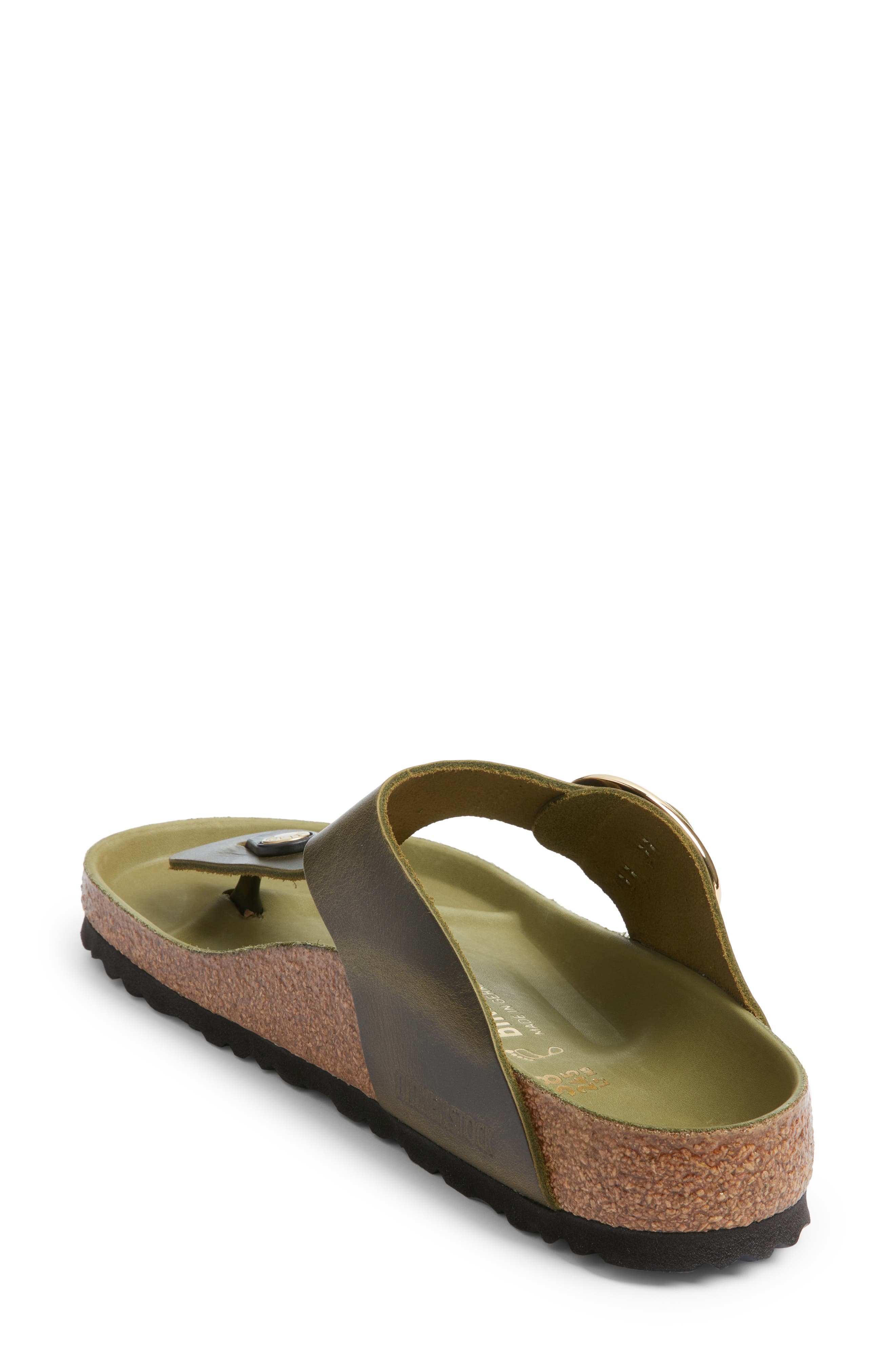 Birkenstock Gizeh Big Buckle Slide Sandal, Alternate, color, Green