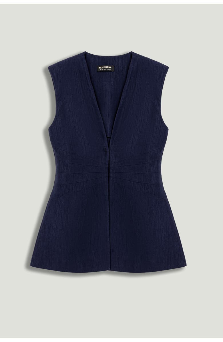 Nocturne Padded V-Neck Vest, Alternate, color, Navy