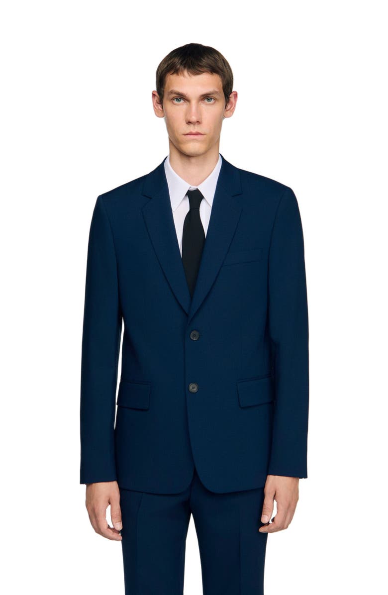 SANDRO Wool suit jacket, Main, color, Royal Blue