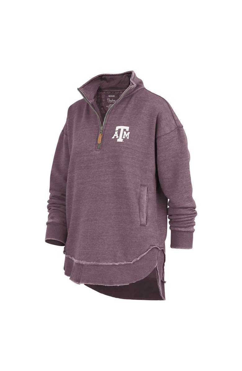 PRESSBOX Women's Pressbox Maroon Texas A&M Aggies Northfork Sojourn Poncho Quarter-Zip Sweatshirt, Alternate, color,