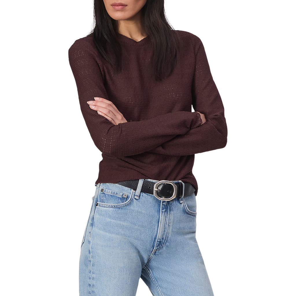 Rag & Bone Julia Long-sleeve Top In Dark Purple