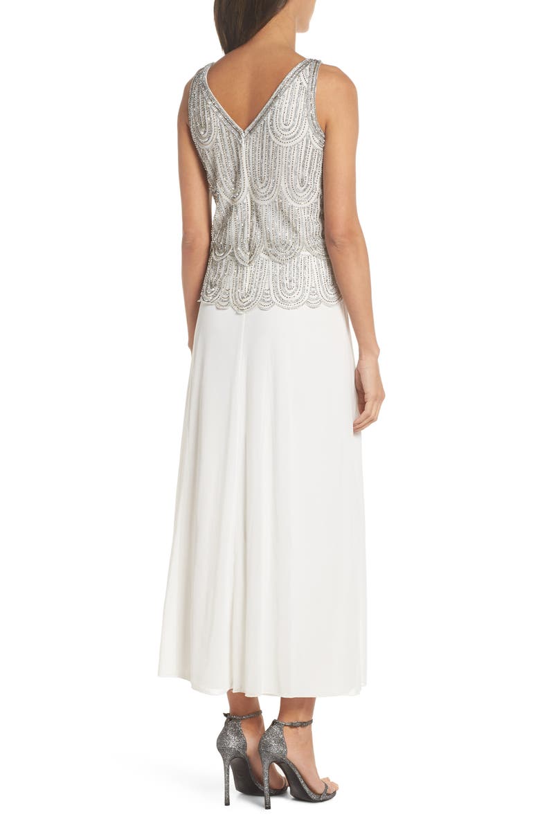 Pisarro Nights Beaded Mock Two-Piece A-Line Gown, Alternate, color,