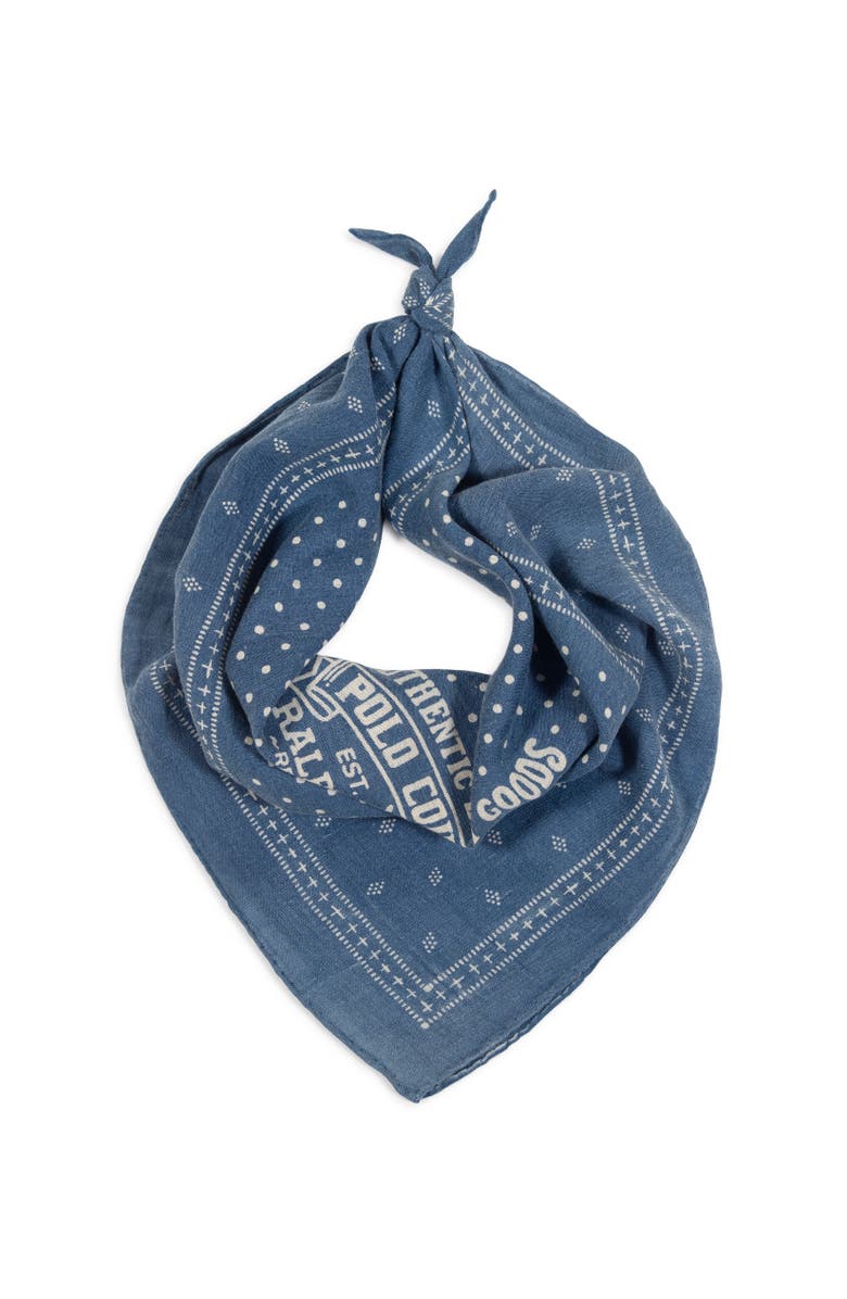 Polo Ralph Lauren Indigo Dot Bandana, Alternate, color, Indigo Blue