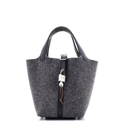 Picotin Lock Bag Felt with Leather PM