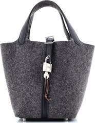 Pre-Owned Hermes Picotin Lock Bag Felt with Leather PM