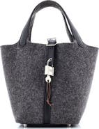 Pre-Owned Hermes Picotin Lock Bag Felt with Leather PM