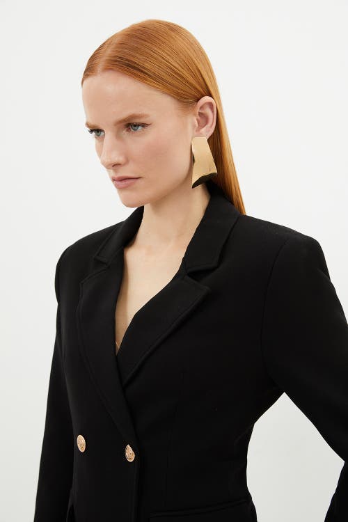 Karen Millen Tailored Doubled Breasted Blazer In Black