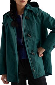 Seasalt Cornwall Sea Drift Waterproof Hooded Linen & Cotton Rain Coat