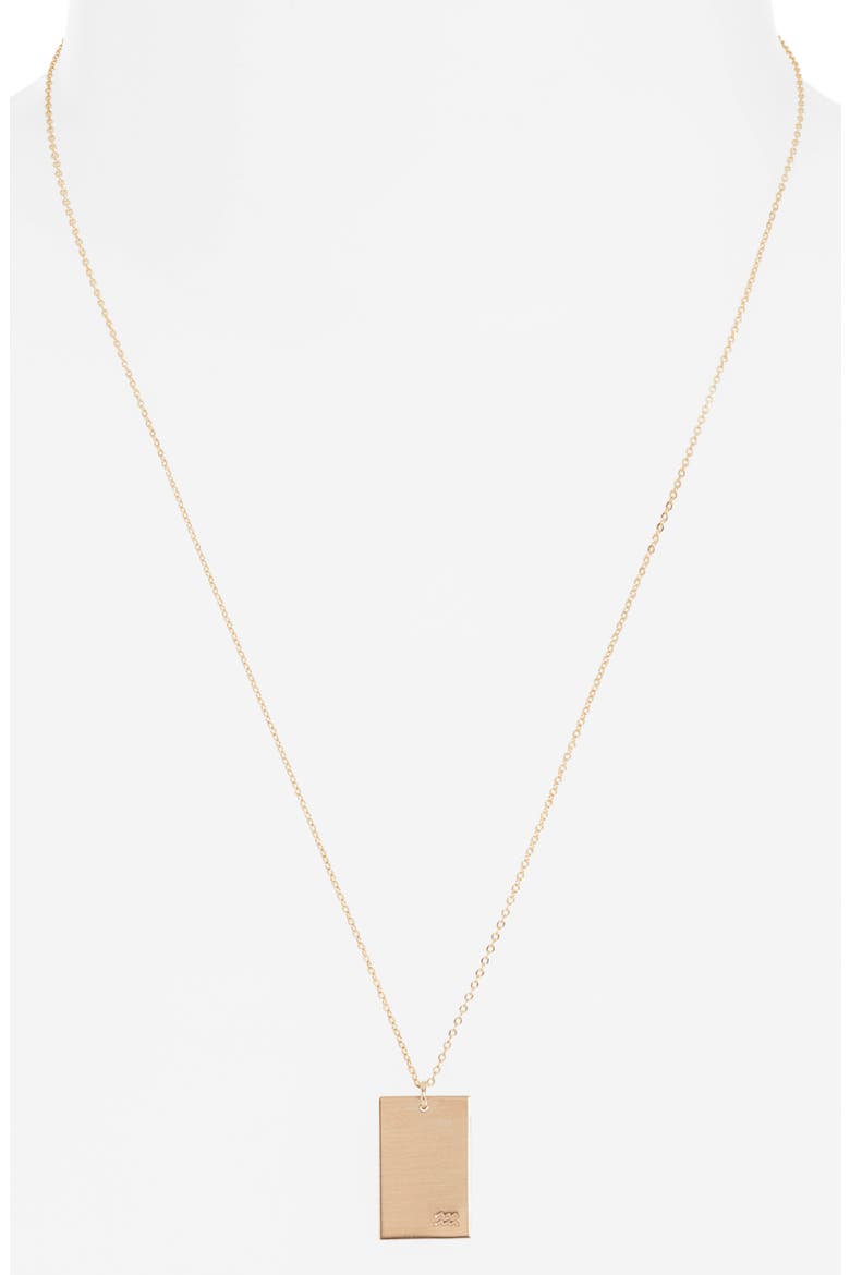 Goldie Zodiac Pendant Necklace, Alternate, color, GOLD / AQUARIUS