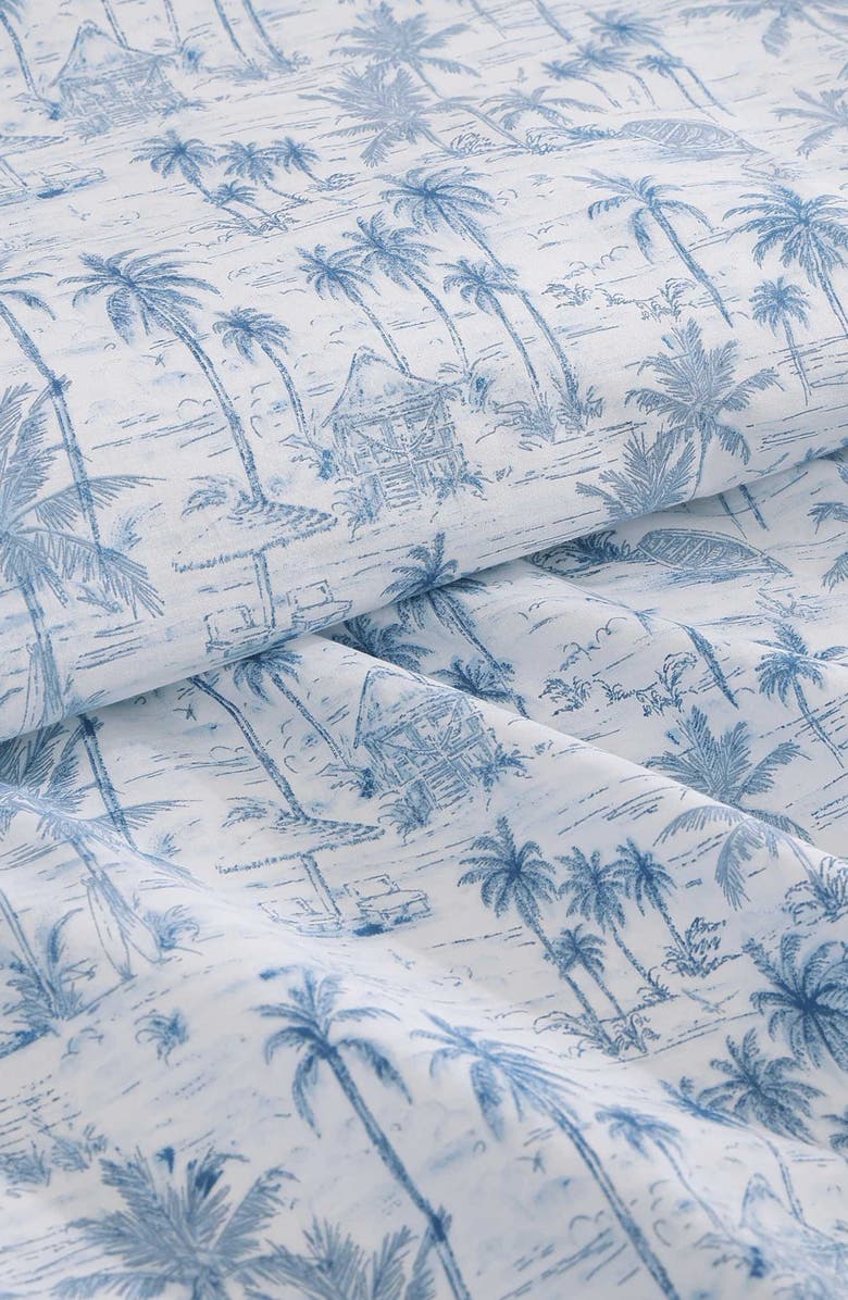 Tommy Bahama Surfside Cotton Percale Sheet Set, Alternate, color, White / Blue Multi