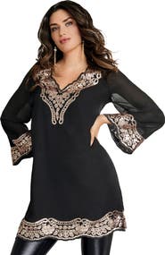 Roaman's Sequin Tunic