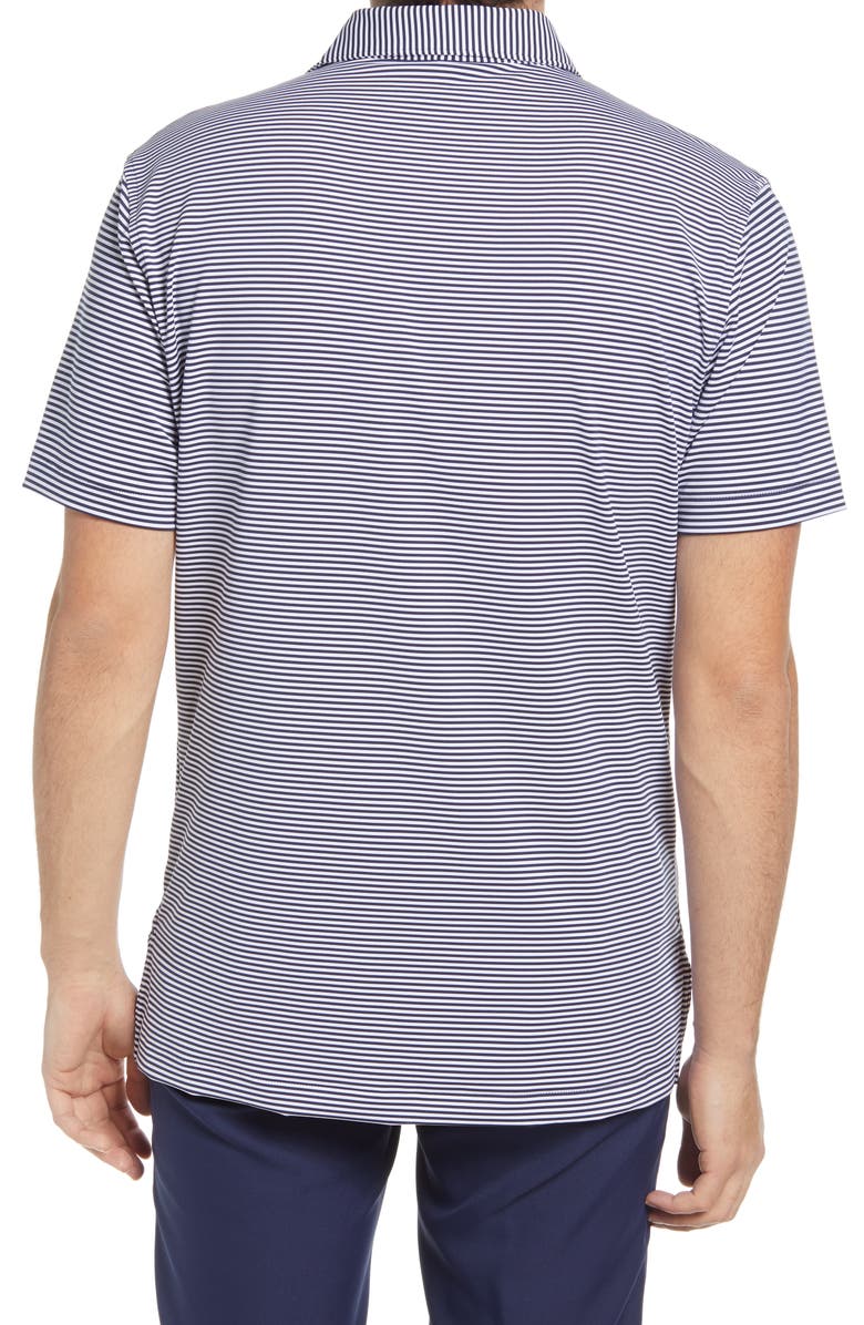 Peter Millar Hales Stripe Performance Polo, Alternate, color, Navy