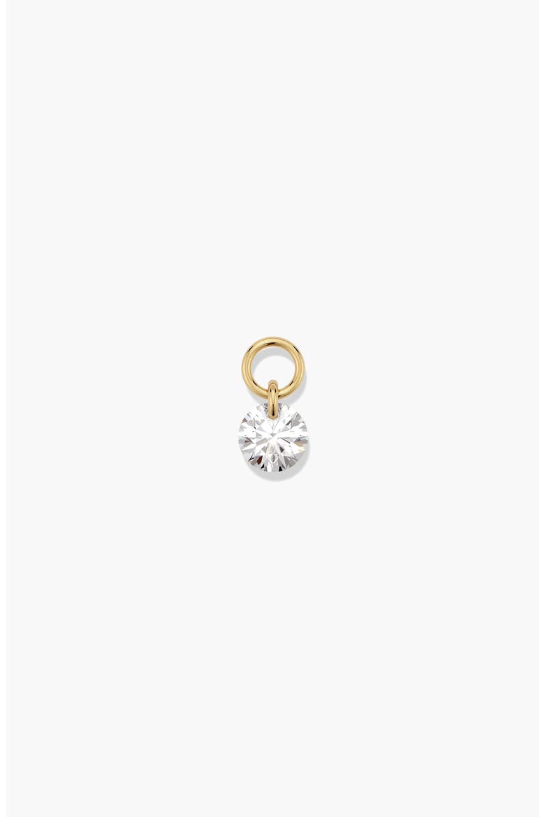 Swing Drilled Lab Grown Diamond Hoop Charm, Main, color, Yellow Gold