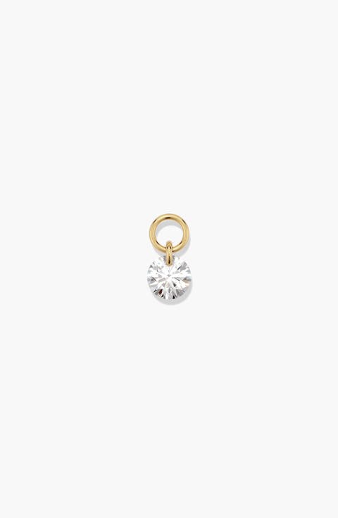 Swing Drilled Lab Grown Diamond Hoop Charm