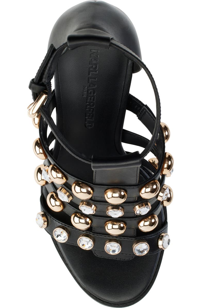 KARL LAGERFELD PARIS Brexton Studded T-Strap Sandal, Alternate, color,