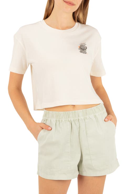 Tropical Trouble Graphic Boxy Cropped T-Shirt