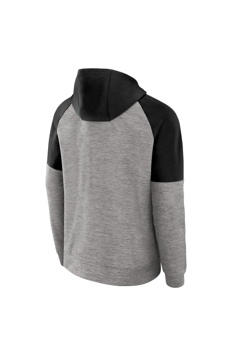 Nike Men's Nike Heather Gray Iowa Hawkeyes Fitness Raglan Performance Full-Zip Hoodie, Alternate, color, Heather Gray