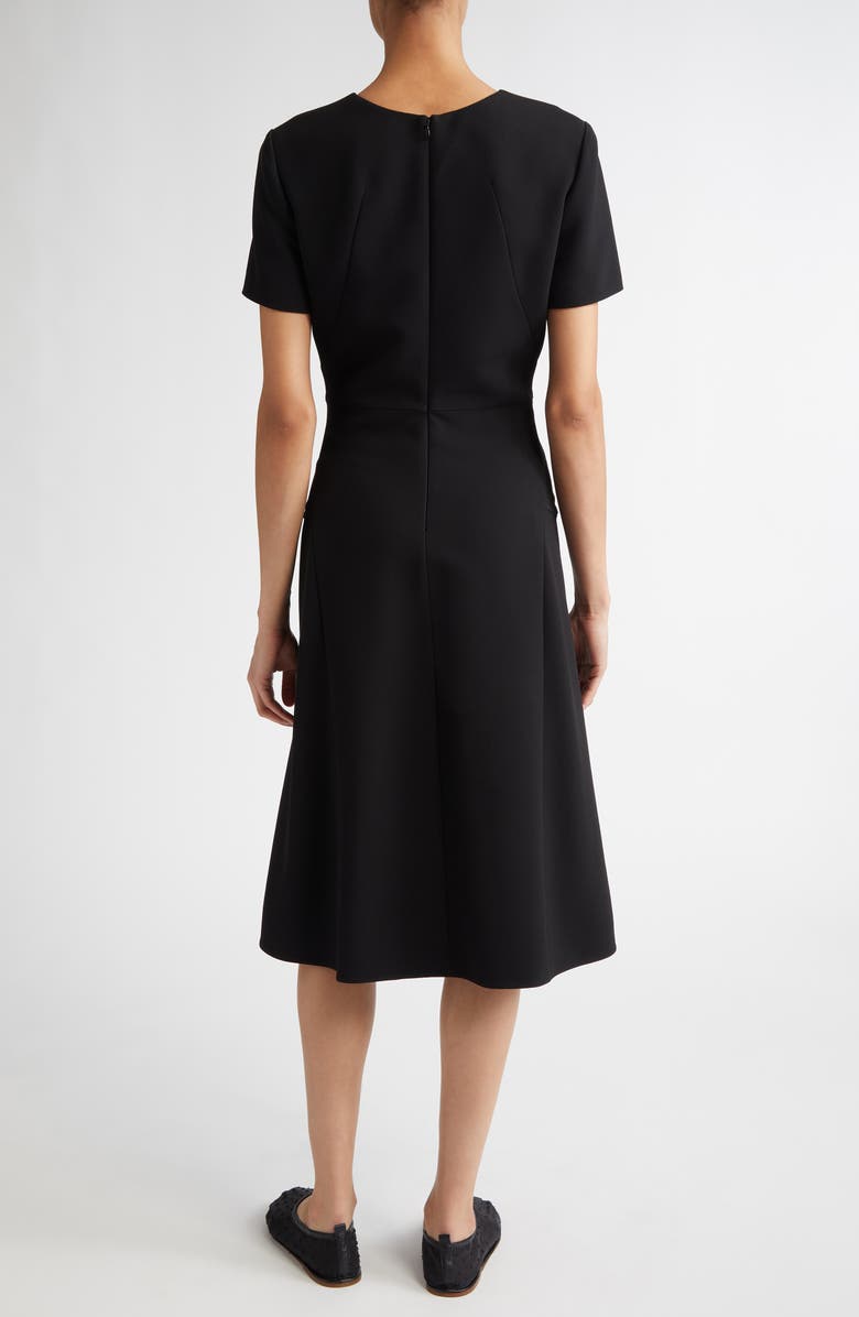 FFORME Lyla Sculpted Double Crepe Midi Dress, Alternate, color, Black