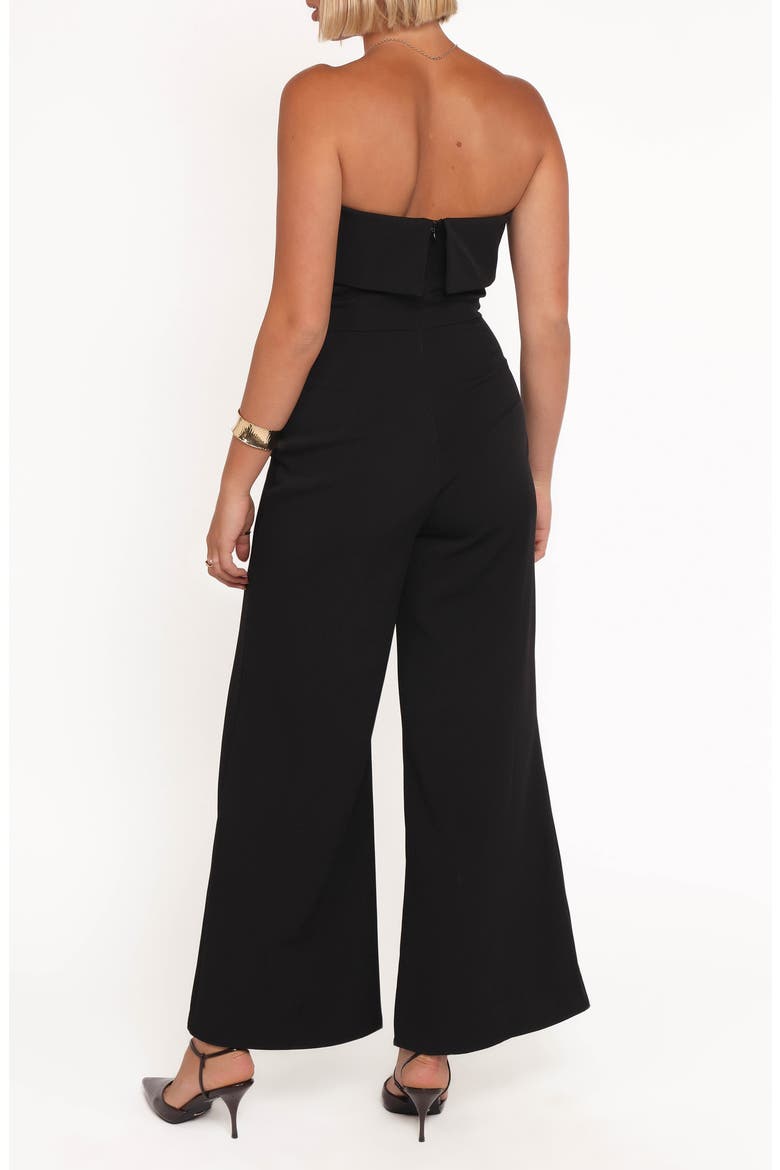 Danni Strapless Wide Leg Jumpsuit, Alternate, color, BLACK
