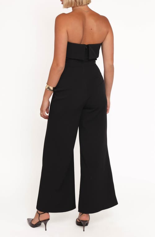 Petal And Pup Petal & Pup Danni Strapless Wide Leg Jumpsuit In Black