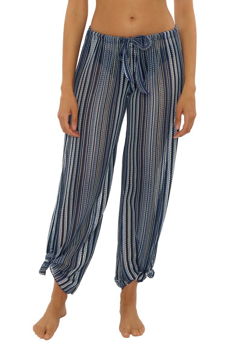 Seaside Side Slit Cover-Up Pants, Alternate, color, LAPIS MULTI