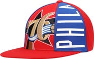 Mitchell & Ness Men's Mitchell & Ness Red Philadelphia 76ers Hardwood Classics Big Face Callout Snapback Hat