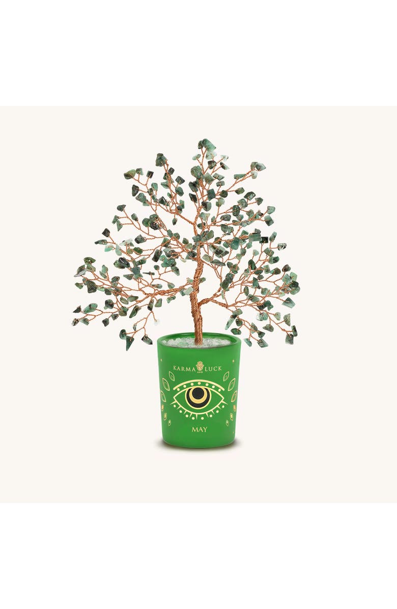 Karma and Luck Successful Endeavors Emerald May Birthday Tree, Main, color, Green
