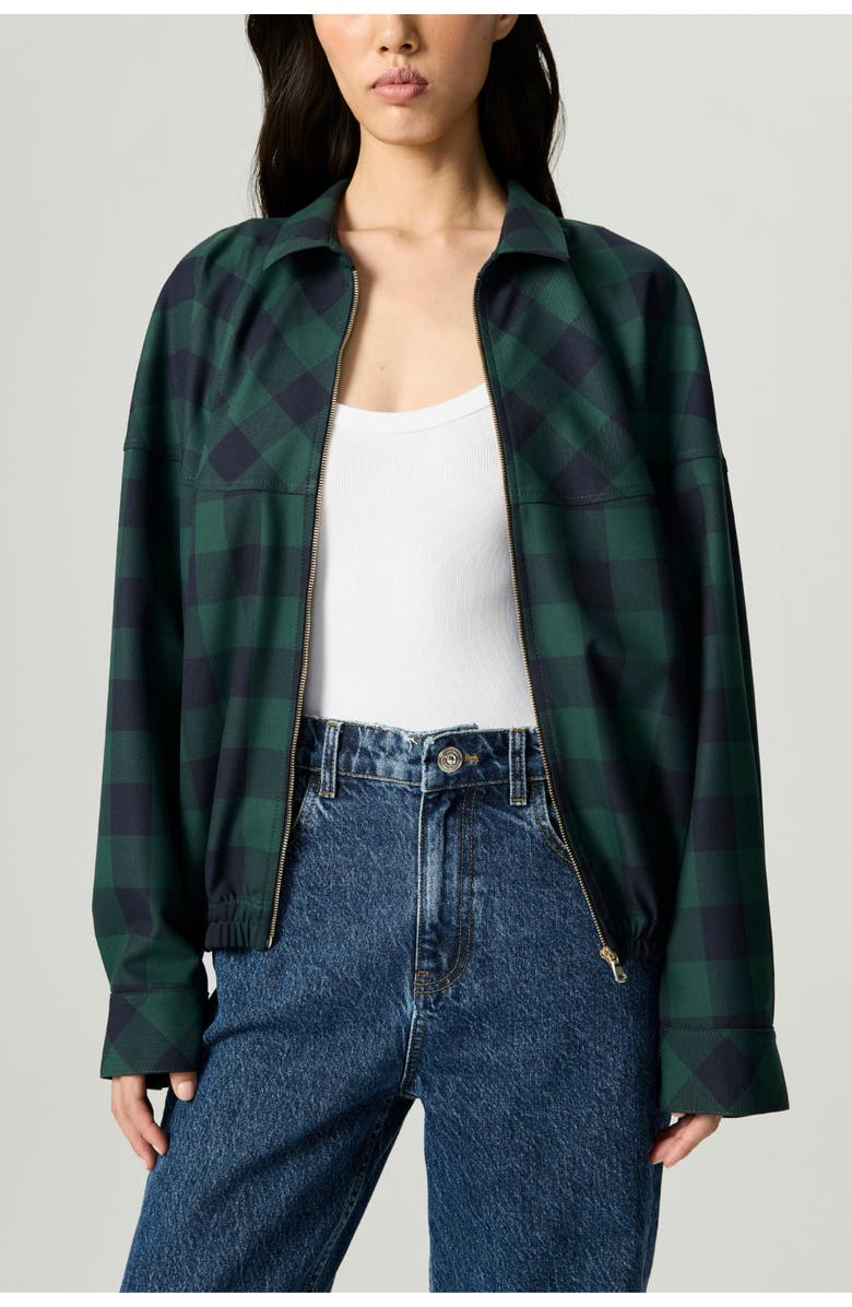 Nocturne Checked Zip-Front Jacket, Alternate, color, Multi-Colored