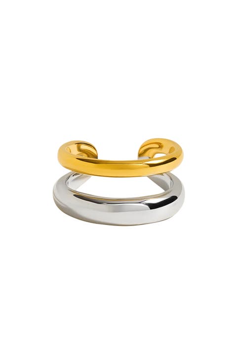 Two-Tone Adjustable Parallel Band Ring