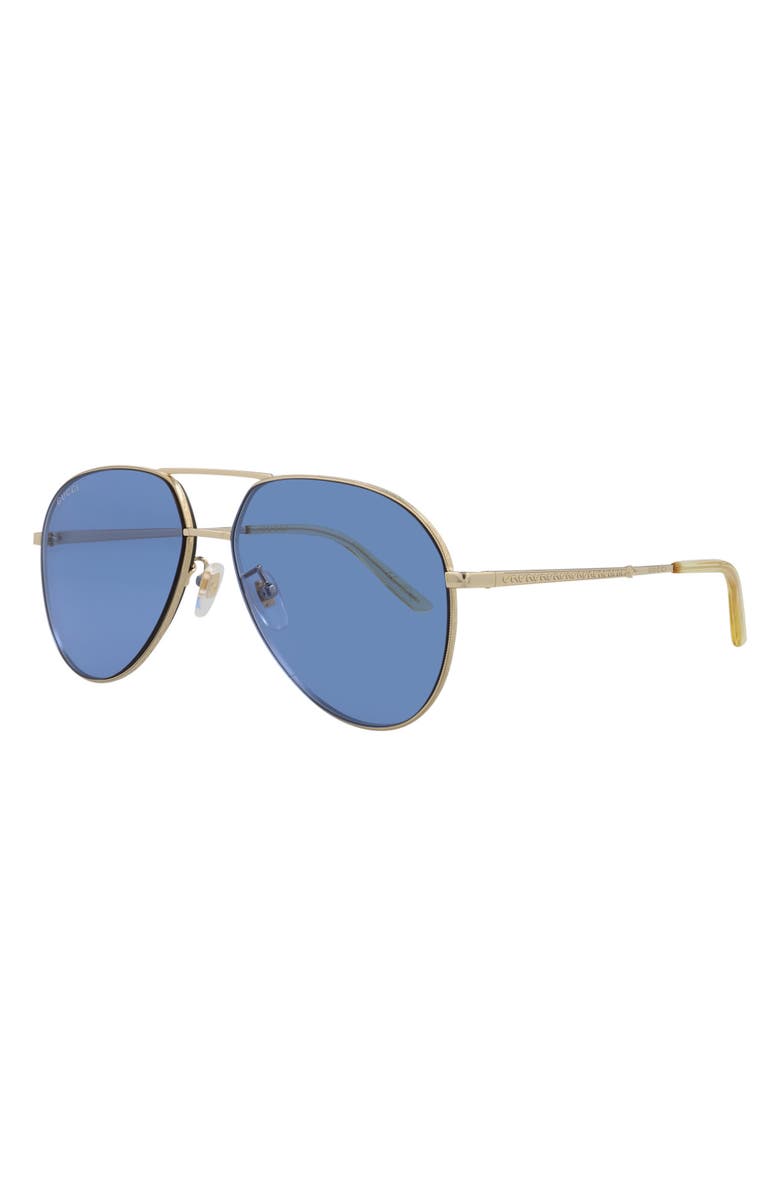 Gucci 59mm Aviator Sunglasses, Alternate, color,