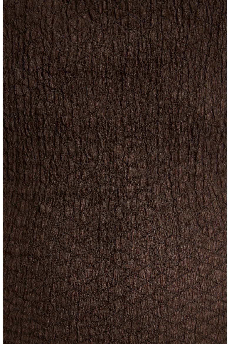 Halter Jacquard Maxi Dress, Alternate, color, BROWN