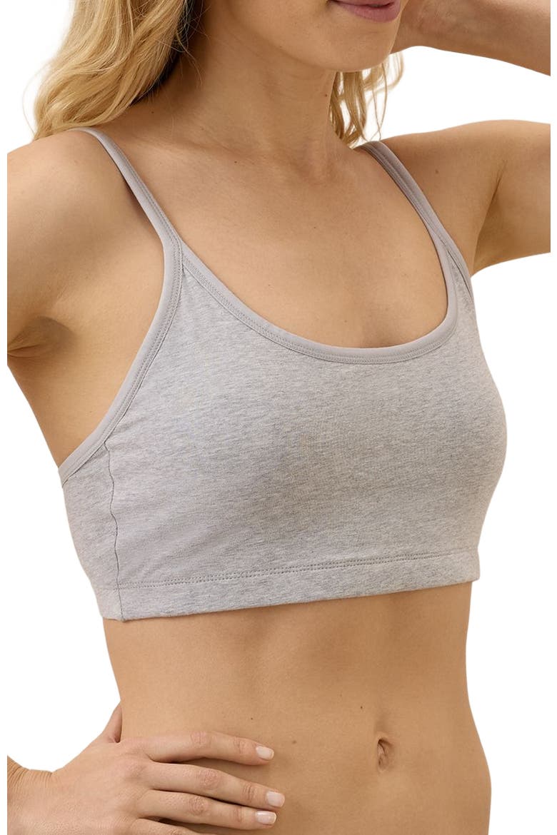 Everyday Strappy Scoop Bralette, Alternate, color, Light Heather Grey