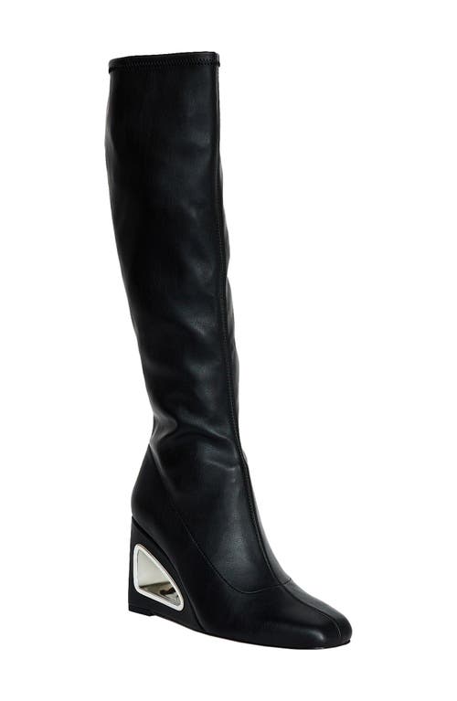 Katy Perry The Hollow Wedge Knee High Boot in Black 