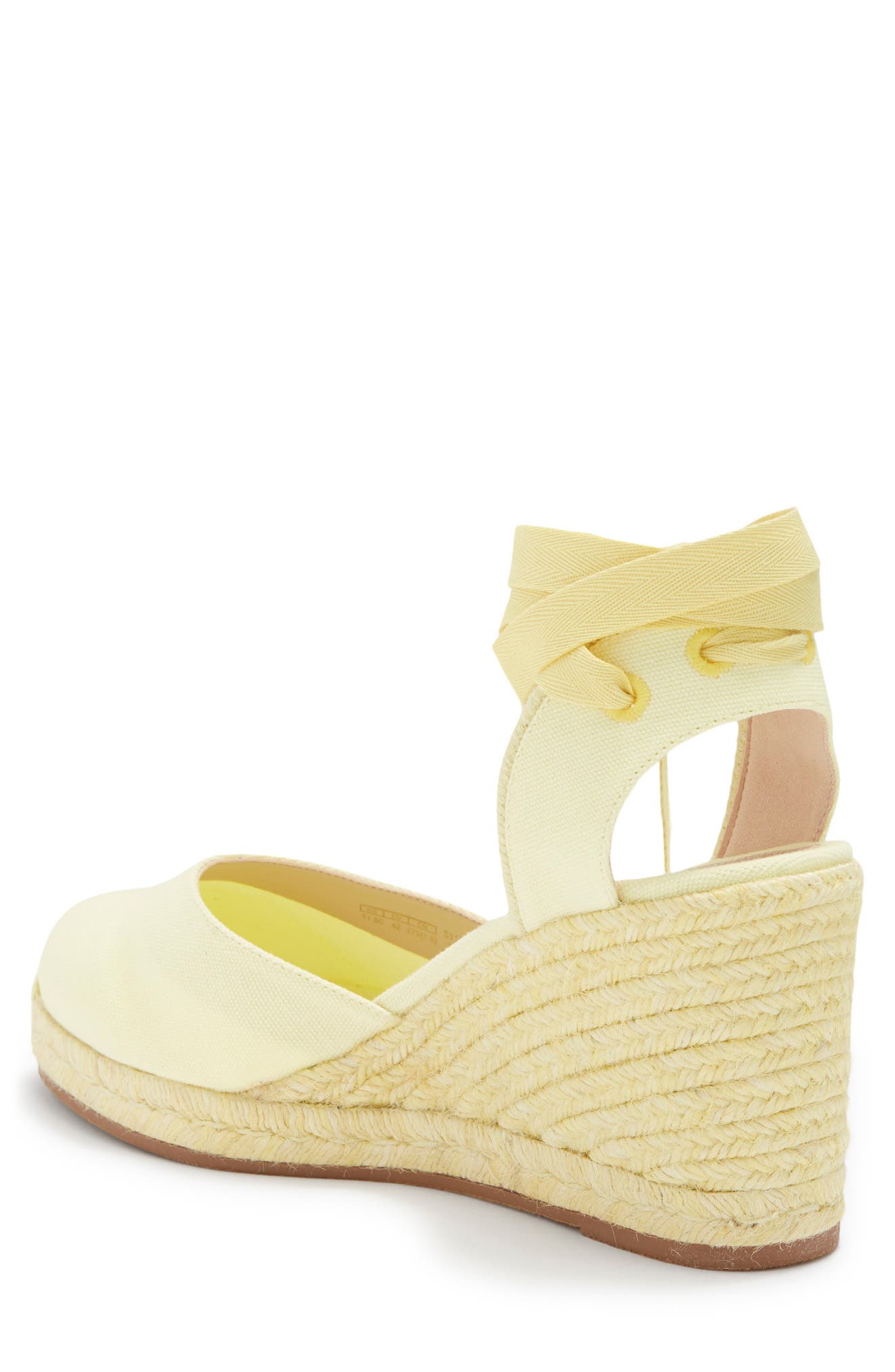 Stuart Weitzman Marguerita Espadrille Wedge, Alternate, color, Pale Yellow
