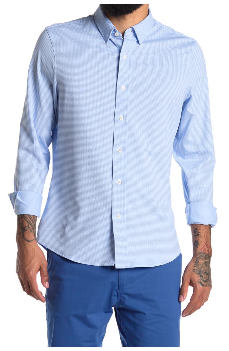 Rhone Commuter Gingham Regular Fit Dress Shirt, Main, color, 