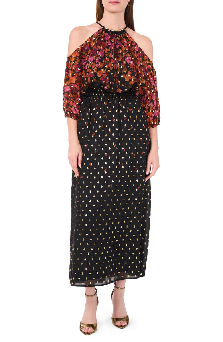 Halogen<sup>®</sup> Cold Shoulder Maxi Dress, Alternate, color, 