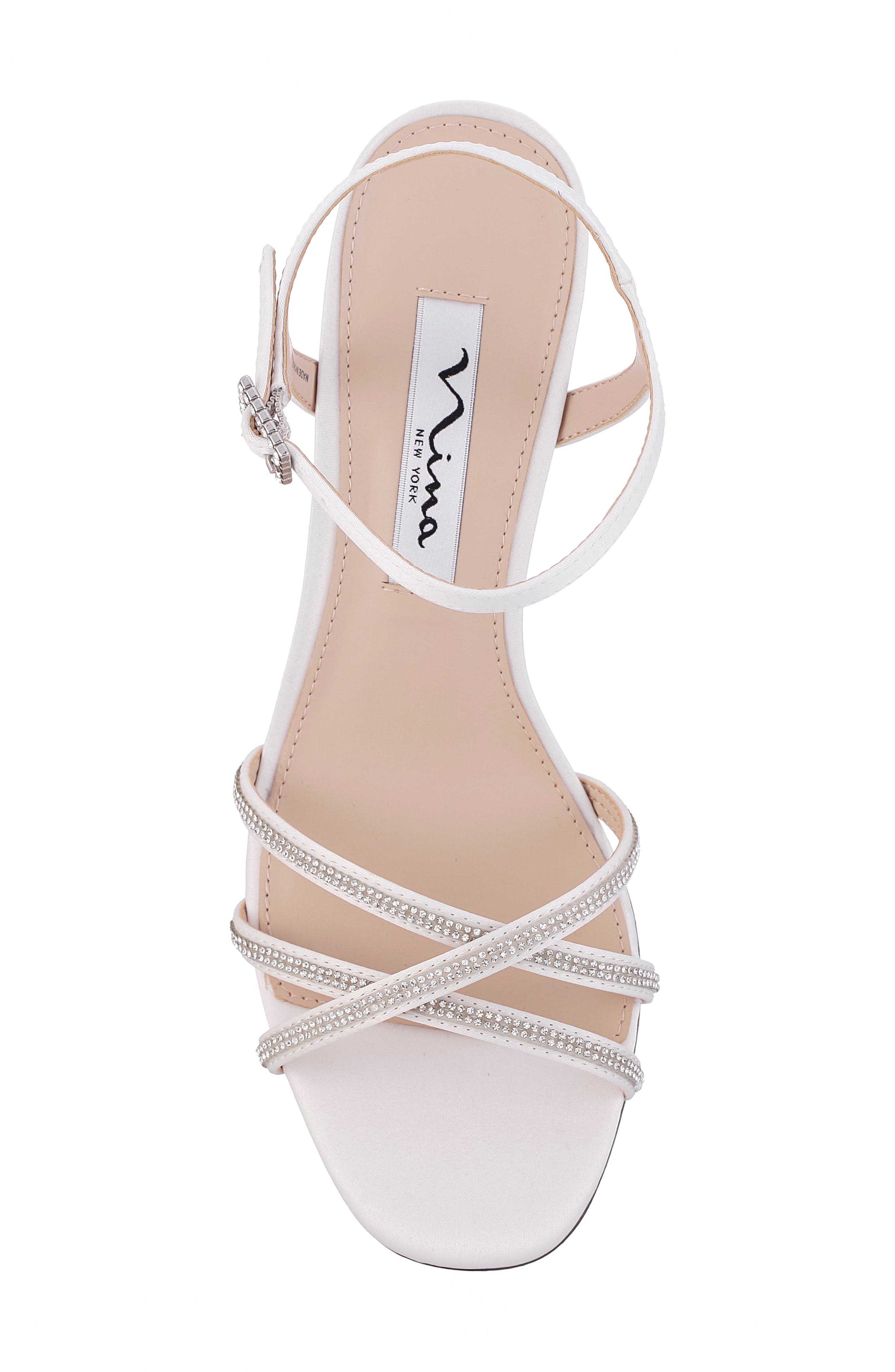 Bobby Embellished Ankle Strap Sandal, Alternate, color, IVORY
