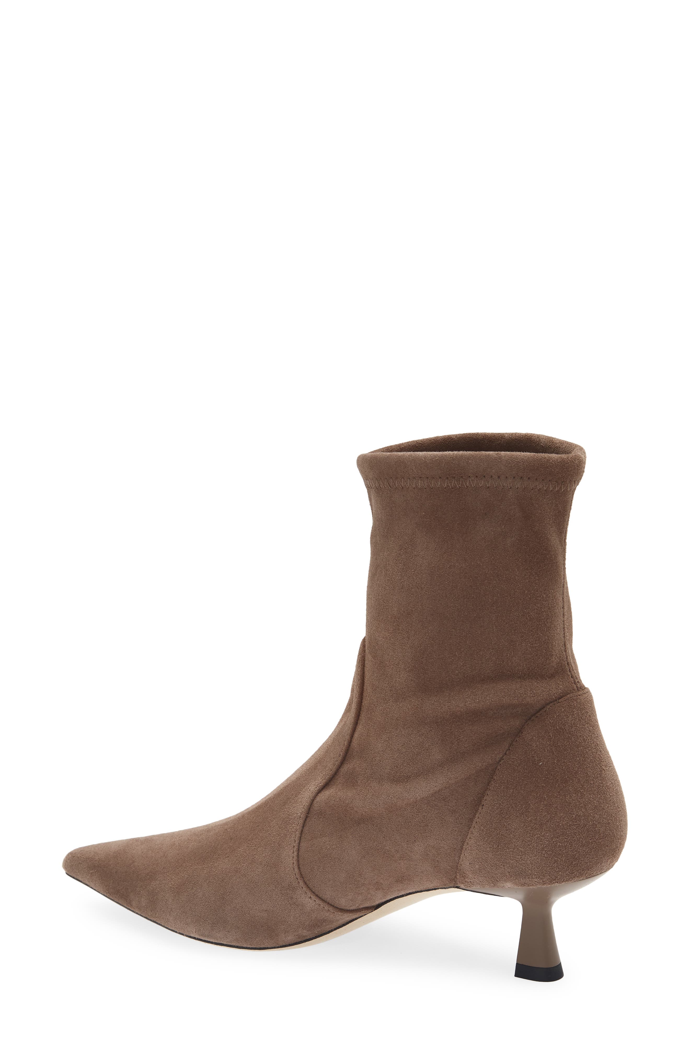 Stuart Weitzman Stuart Supersculpt Pointy Toe Bootie 50, Alternate, color, Taupe