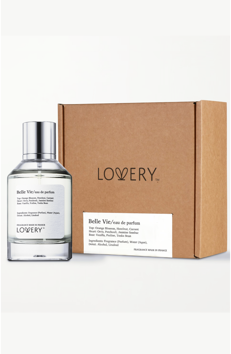 Lovery Belle Vie Eau de Parfum Spray A- 100ml Made in France Floral Perfume for Women, Alternate, color, Silver, White, Cream, Black