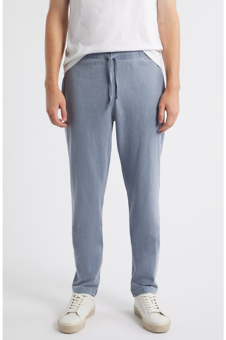Caza Organic Cotton Drawstring Waist Pants, Main, color, WAVE