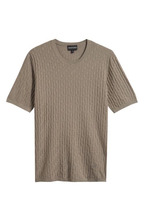 Emporio Armani Short Sleeve Sweater T-shirt In Grey