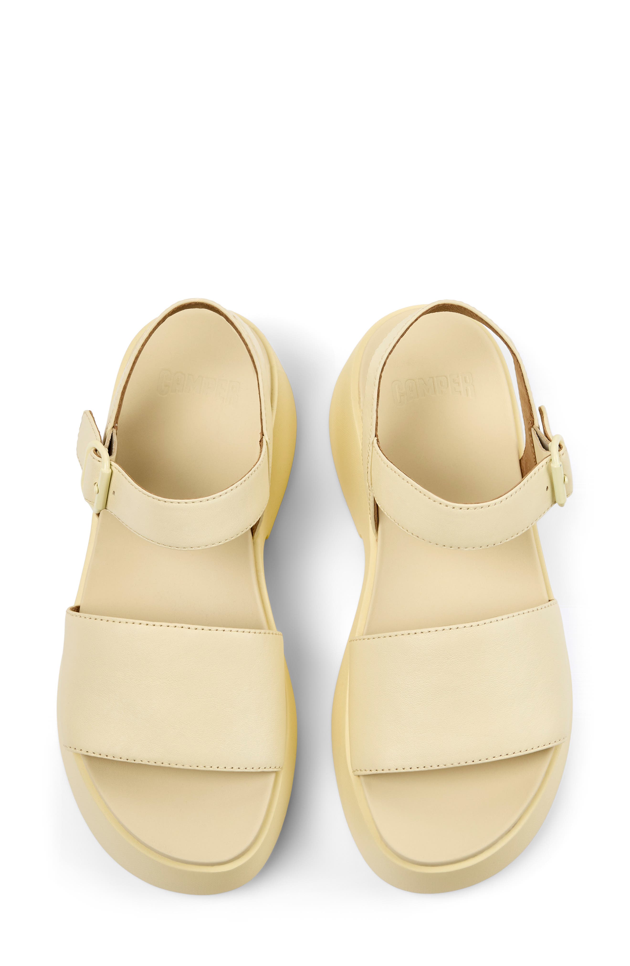 Camper Tasha Platform Sandal, Alternate, color, Light/ Pastel Yellow