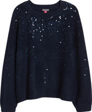 Vince Camuto Sequin Crewneck Sweater