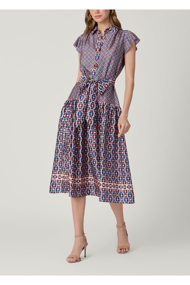 Kennedy Paulo Geo Print Dress, Main, color, Blush Multi