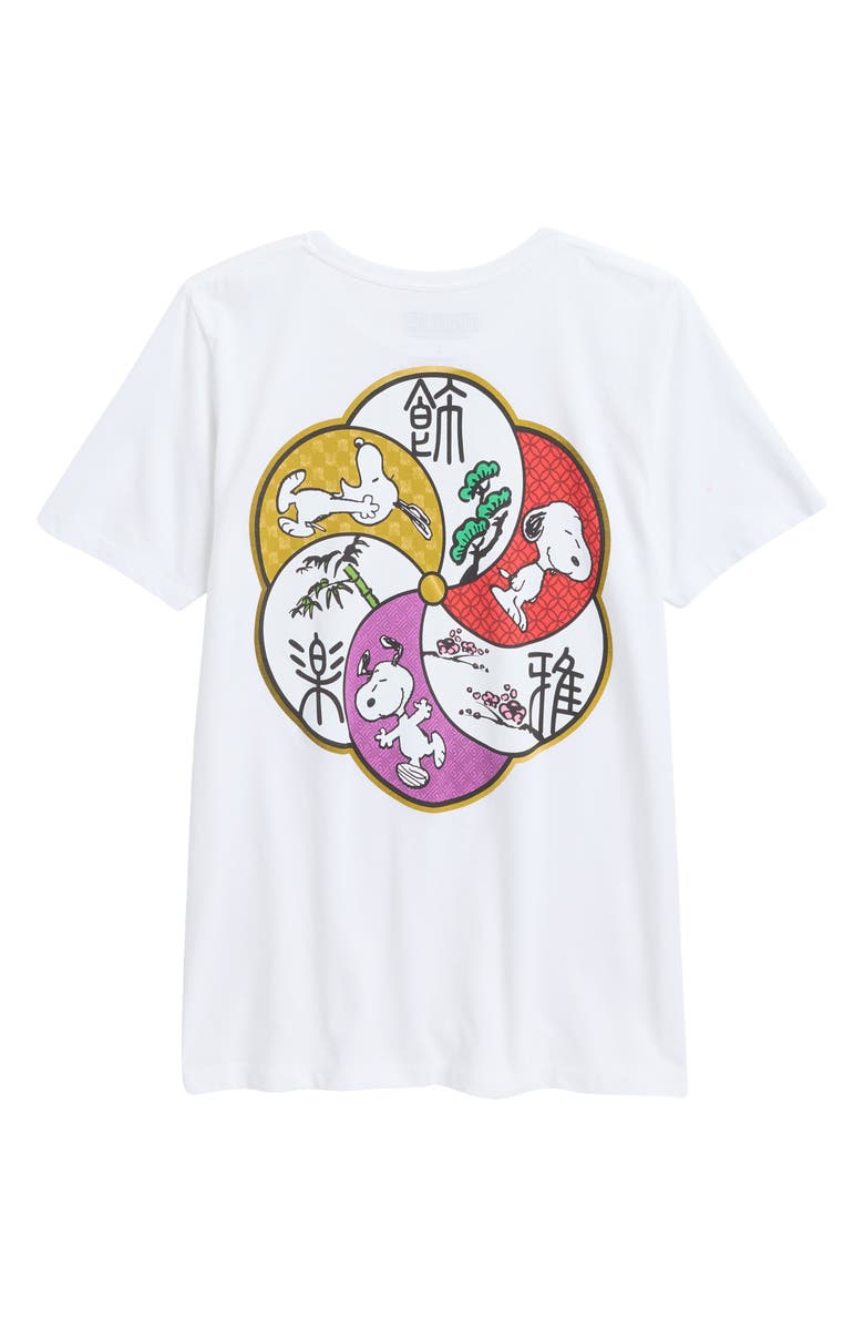 The Forecast Agency Kids' Peanuts<sup>®</sup> Japanese Snoopy Cotton Graphic T-Shirt, Alternate, color, 