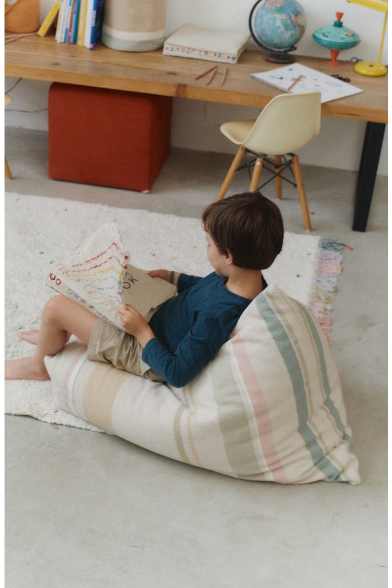 Cleo Pouf, Alternate, color, MULTI STRIPE
