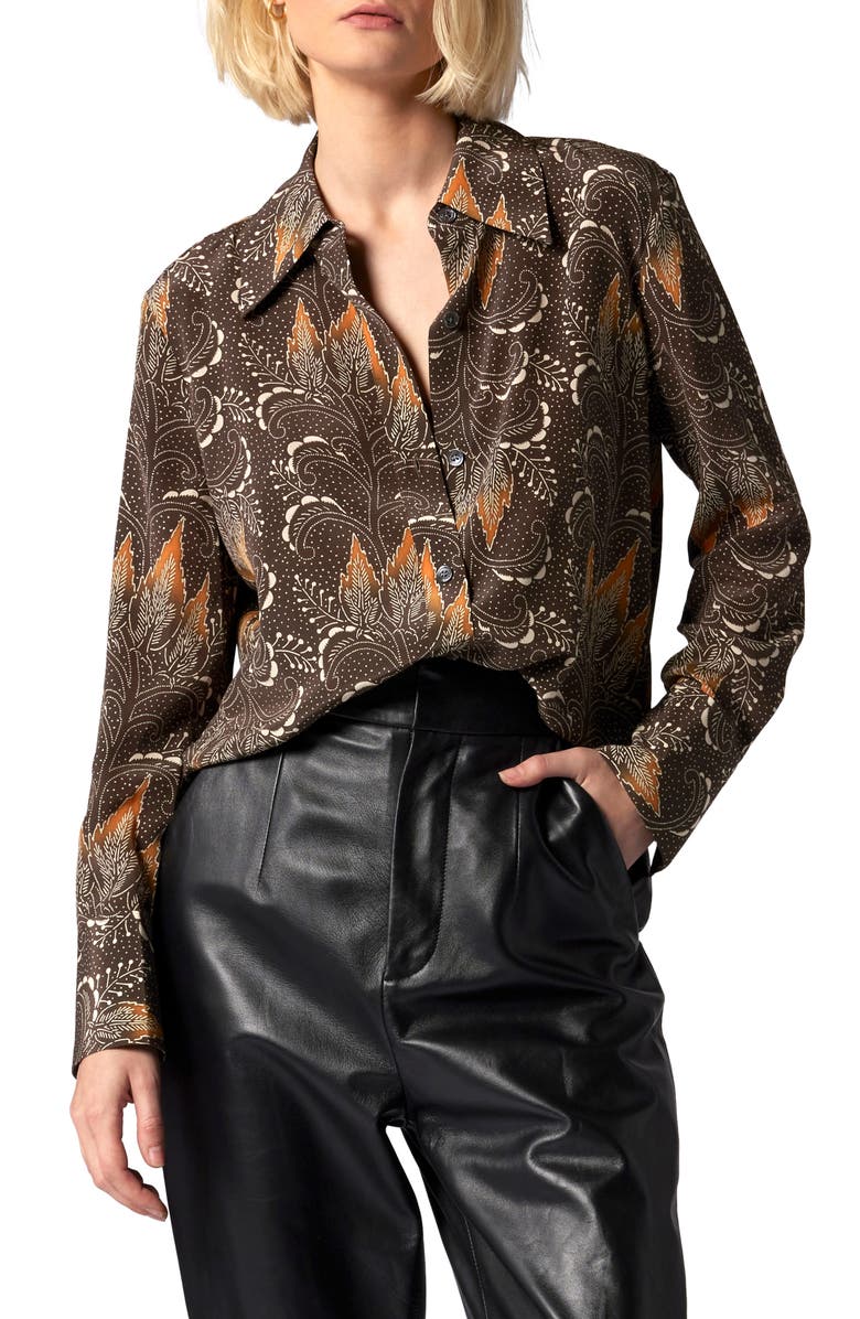 Equipment Leona Print Silk Shirt, Main, color, 