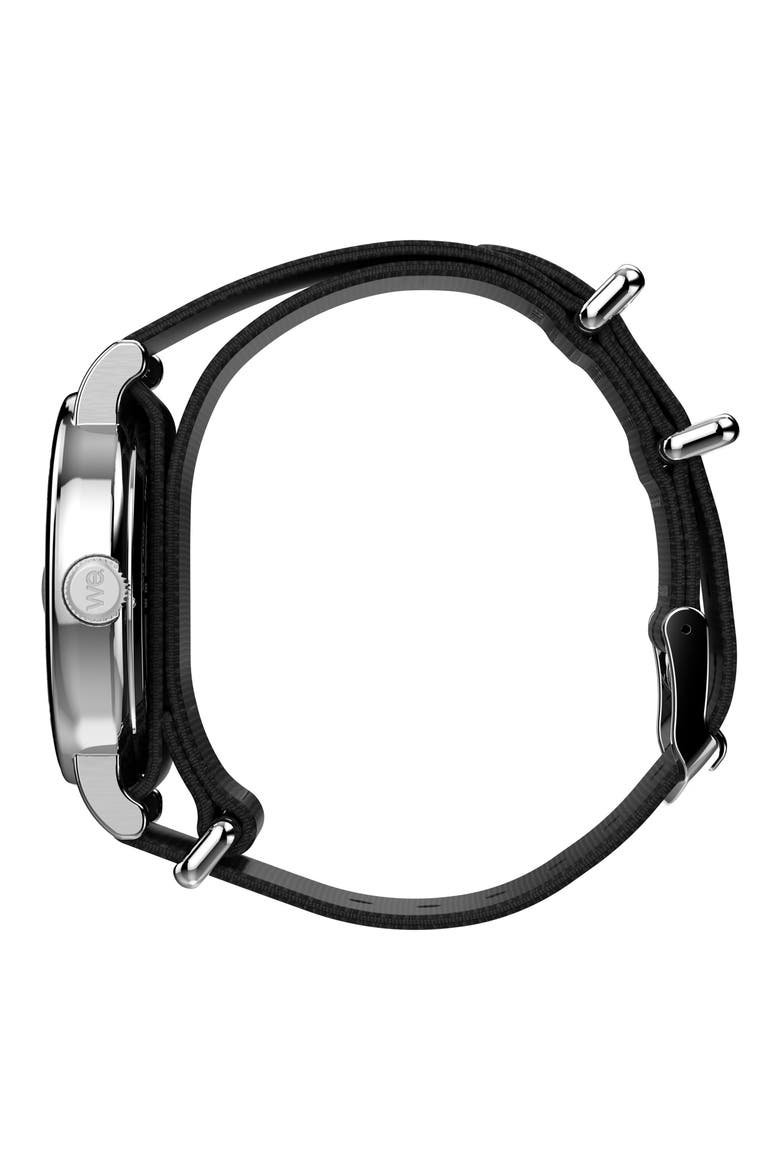 Weekender Canvas Strap Watch, 37mm, Alternate, color, BLACK